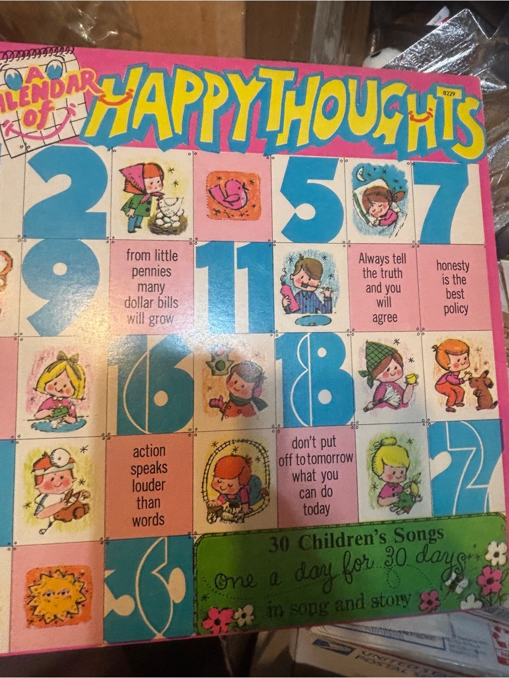A Calendar of Happy Thoughts & Song Collection - LP vinyl record. Peter Pan